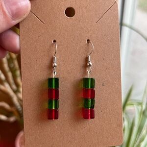 Red & Green Christmas Earrings